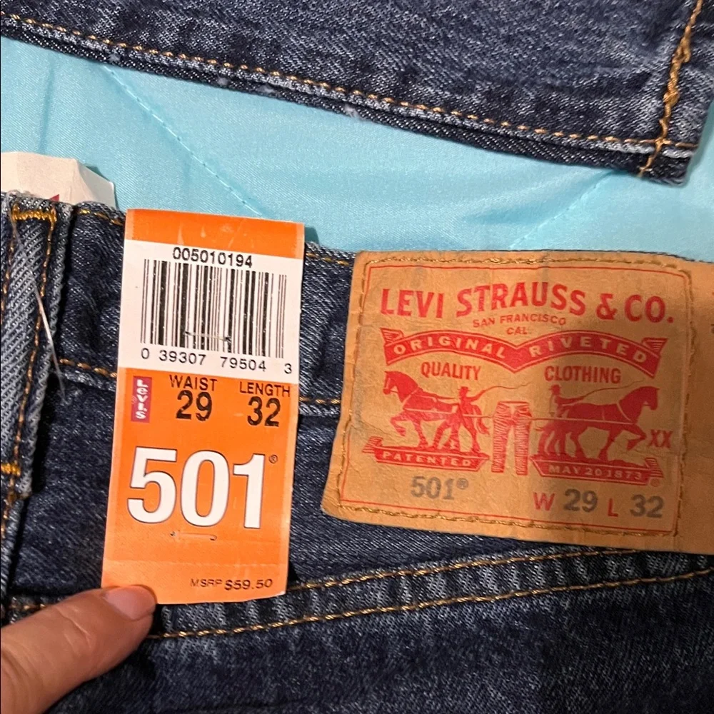Levi's Dark Indigo Straight Jeans - Picture 3 of 4